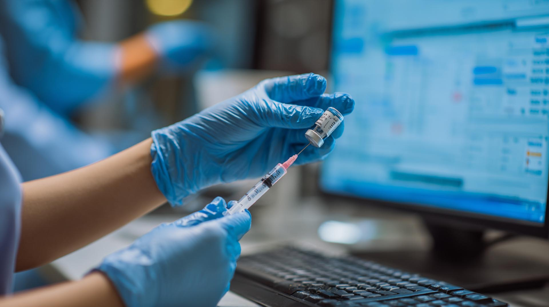 Two nurses perform an independent double-check on a pediatric medication, a key safety practice from the Pediatric Emergency Nurse Certification CE Nursing course.
