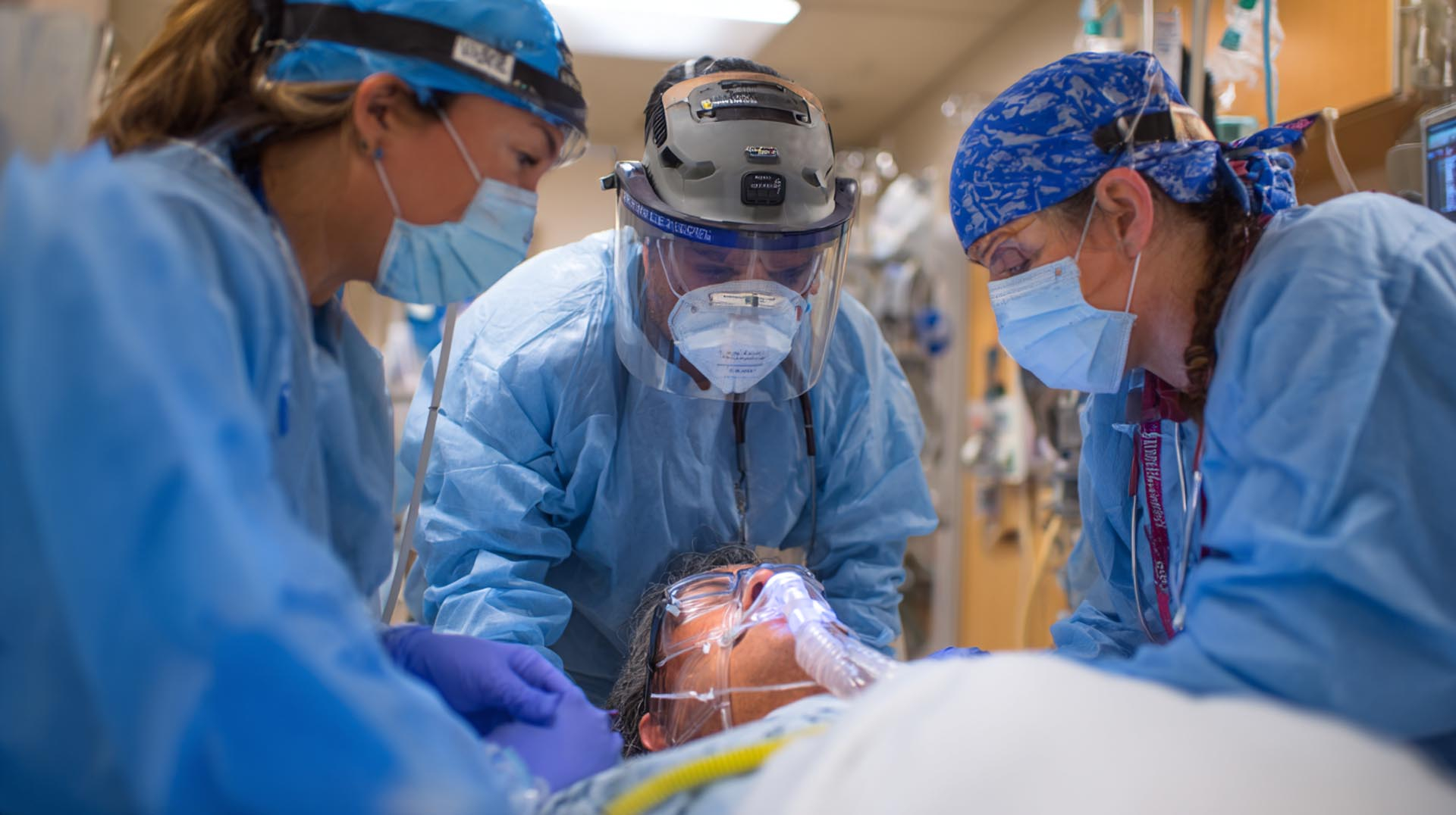  An ICU team performs prone positioning on a ventilated patient, a critical intervention from the ARDS management CE Nursing course.