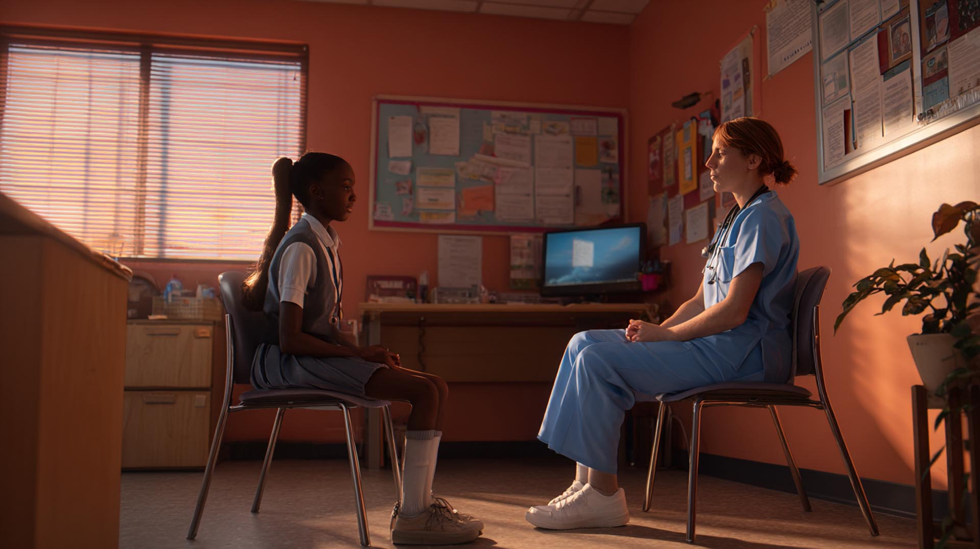 A school nurse, teacher, and counselor collaborate on a prevention program, a key strategy covered in this anti-bullying CE Nursing course